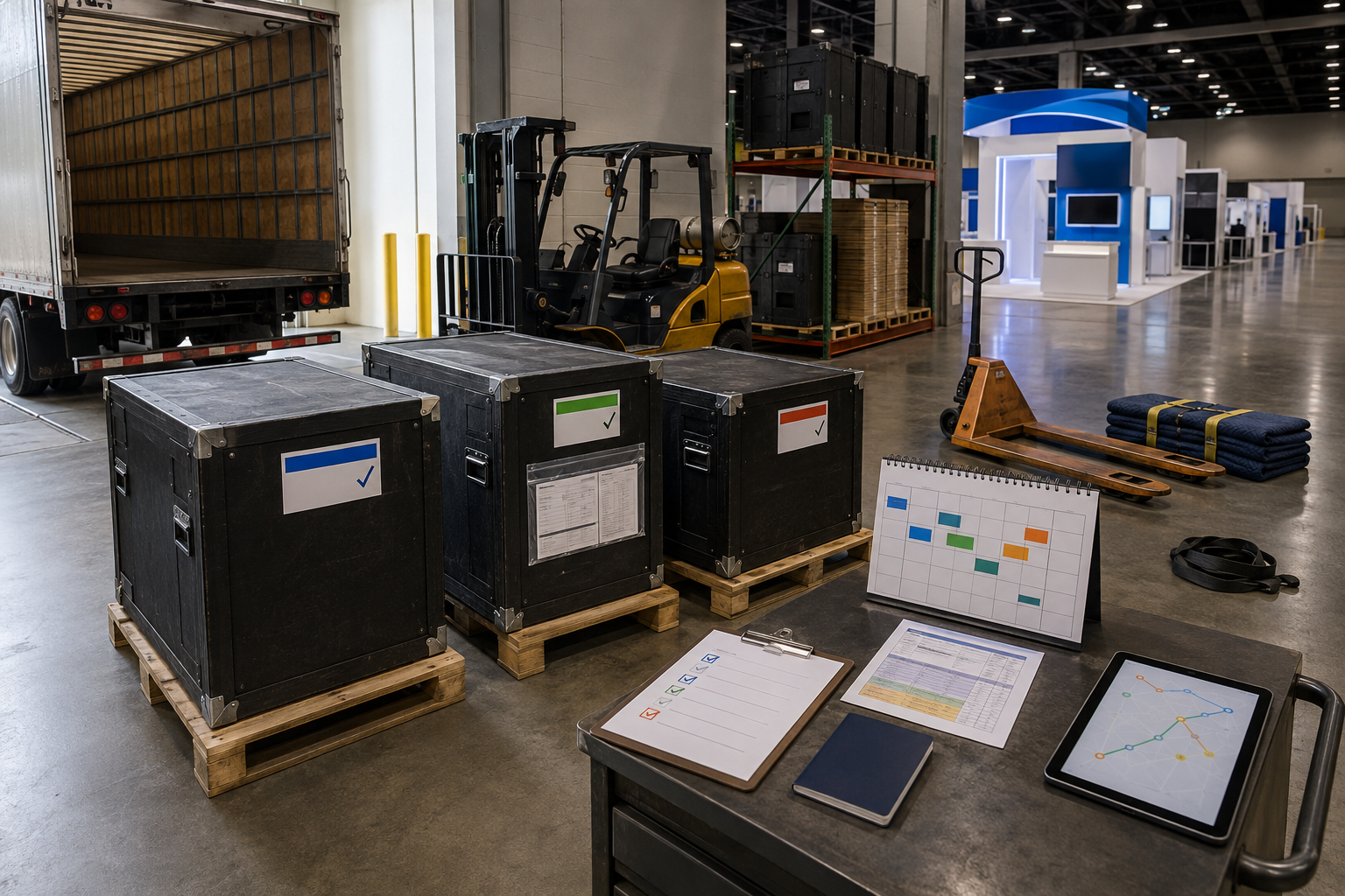 first trade show in Las Vegas freight and drayage checklist
